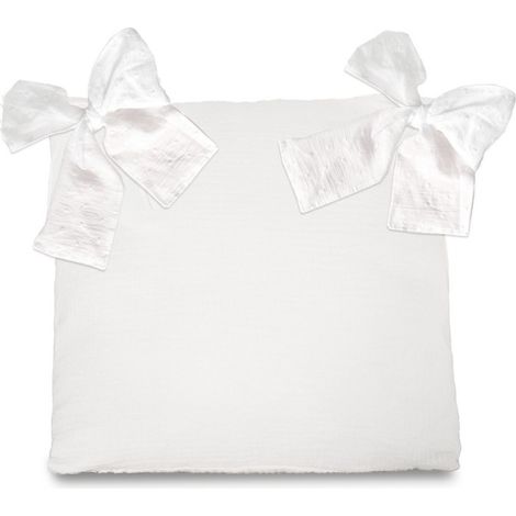 Funda de cojín algodón blanco 40x40cm