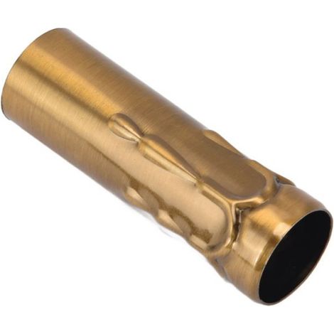 manchon de bougeoir Tube de support de lampe à bougie Tube métallique E14 pour support de lampe à deco Bronze doré (1/4)