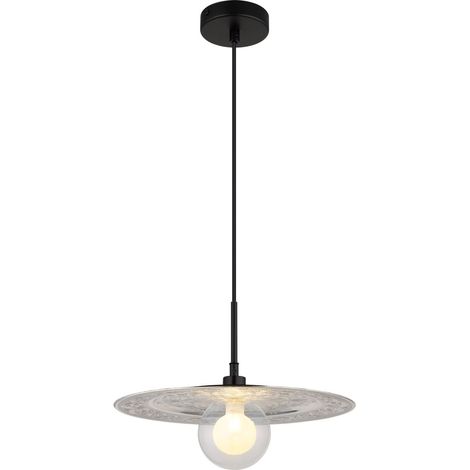 Globo - lámpara colgante - RIGA - plateado - metal - Ø 33cm - G9