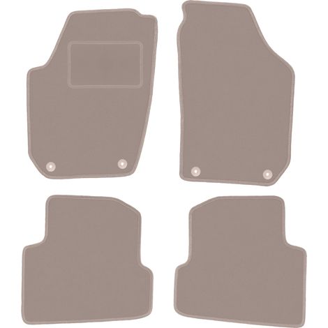 Tappetini in velluto per auto: Skoda Fabia II hatchback, station wagon (2007-2014) beige (1/5)