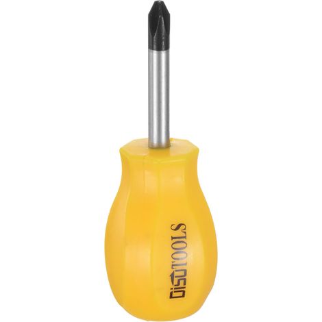 Tournevis Phillips Court PH2 Magnétique Stubby CR-V Jaune (1/5)