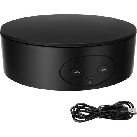 Plateau Tournant Electrique, diamètre 13cm 360° Rotatif Table Tournante Rotative électrique Rechargeable, Charge 5kg (1/4)