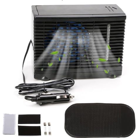 12V Climatiseur de Voiture,Climatiseur Portable Pour Voiture,Ventilateur de Voiture avec Réservoir D'eau Froide,Refroidisseurs D'air pour Bureaux,Chambres,Maisons et Voitures,Campeurs,Voyageurs (A) (1/5)