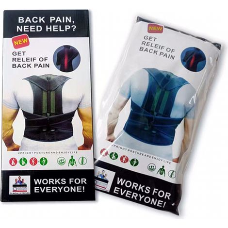 Colonne de soutien dorsal correctrice de posture hautement élastique, respirante, confortable et réglable, adaptée à la maison, au bureau et à l'école. (1/5)