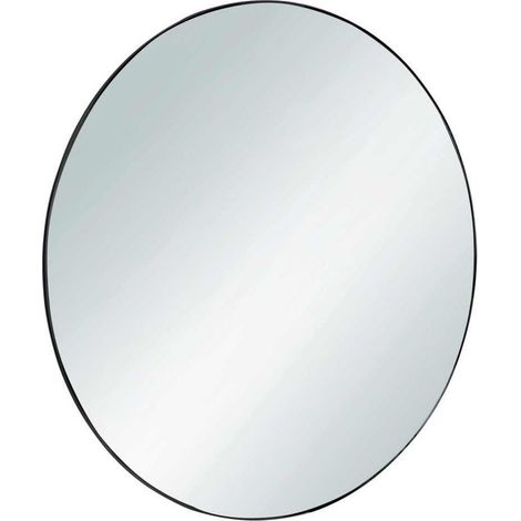 Miroir mural rond 50 cm – Cadre métal noir – Design élégant pour décoration intérieure – Idéal pour salon ou chambre – Boite A Design