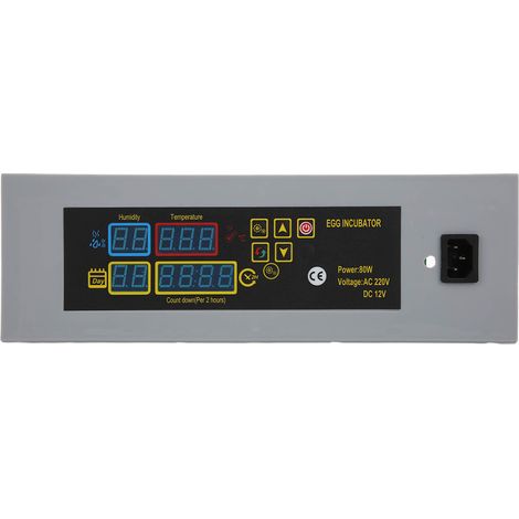 HTMC-7 Mini incubateur DIY avec contrôle de température et retournement automatique des œufs, incubateur numérique pour volailles, prise UE 220 V (1/5)