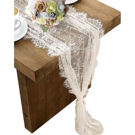 ALLIANDISChemin de table en dentelle pour décoration de mariage vintage 70 x 300 cm (1/5)