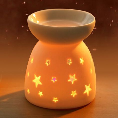 Lampe à parfum de nuit, huile essentielle en céramique, bougie de chauffage, encens, poêle d'aromathérapie (1/5)