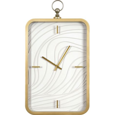 Wanduhr MOLIENS 32 cm Weiß / Gold (1/5)