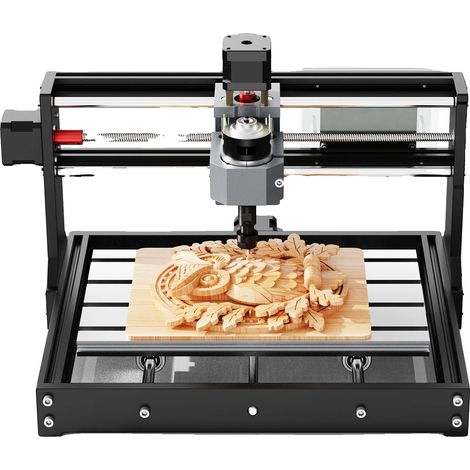 Máquina de grabado CNC, área de trabajo de 300 mm × 180 mm × 45 mm, precisión de 0,01 mm, compatible con el software GRBL, peso de 7 kg, montaje rápido en 15-30 minutos. (1/5)