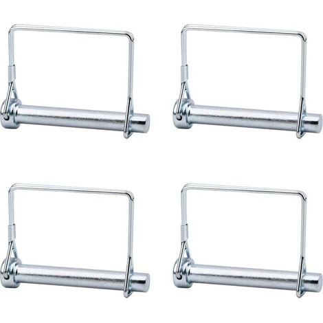 4pcs Shaft Lock Pin, 3/8" Galvanized Square Wire Loop Pin for Trailers Farm Garden Lawn