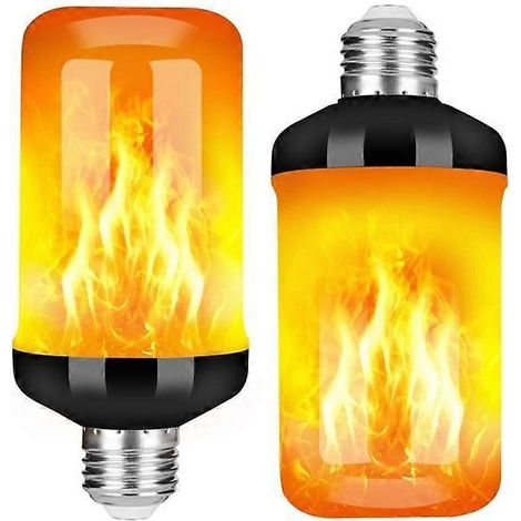 Guirlande lumineuse LED Hudson pour Halloween - Ampoule à effet flamme et animation inversée à 4 modes - 3 W, effet flamme vacillante (1/5)