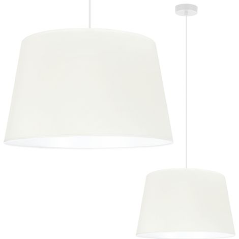 LAMPADA A SOSPENSIONE GAJA CONE BIANCA 1 PARALUME PIATTO CREMA 44CM