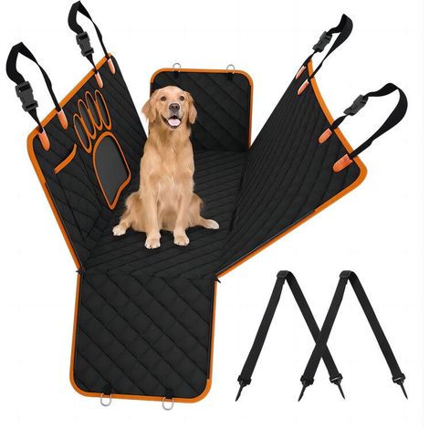 Housse de coffre de voiture pour chien, antidérapante et imperméable, facile à nettoyer, avec fenêtre de visualisation, housse de coffre de voiture universelle, 137 x 147 cm, noir (1/5)