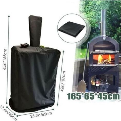 Housse de Protection - Barbecue et Four à Pizza - Imperméable Anti-Poussière Résistante aux Intempéries - 45 x 65 x 165 cm (1/2)