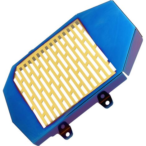 Honda ADV150 2019-2020 Kühlergrill, Kühlerschutzgitter aus Aluminiumlegierung, Steinschlagschutzgitter, blau und gold, Windabweiserabdeckung, Motorradzubehör-Set. (1/5)