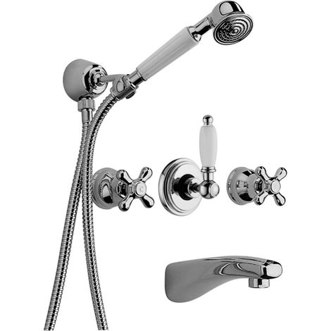 Paffoni Serie Iris kupferbeschichtete Unterputz-Badewannengruppe IRV001RM  Messing - Rostig