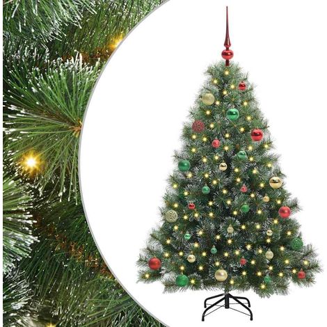 Sapin de Noël Arbre de Noël artificiel avec 150 LED Vert 150 cm PE et PVC (1/5)