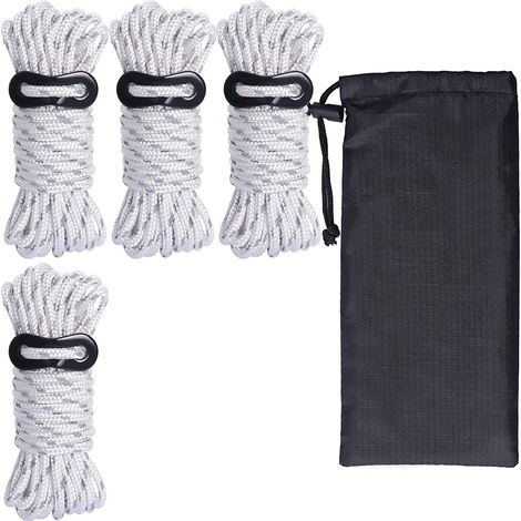 Haubans réfléchissants 4mm, tendeur aluminium, corde légère pour tente, bâche camping, extérieur (1/5)