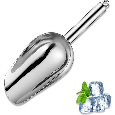 Eiskugelportionierer aus Metall, ca. 170 g, für die Küchen-Eismaschine, ideal für Bars, Hochzeiten und andere Veranstaltungen, aus Edelstahl und Silber.