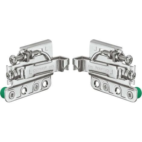 Ferrure de suspension meuble acier zingué à enfoncer élément haut paire (1 gauche L et 1 droite R) réglable hauteur et profondeur 130kg/paire Armoire Cuisine Salle de bain Raccord Connecteur Support F (1/5)