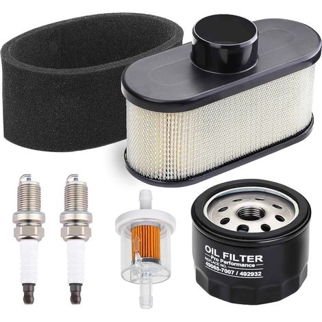 Kit de mise au point FR691V pour tondeuse à gazon moteur Kawasaki FR651V FR730V FS481V FS541V FS600V FS651V FS691V FS730V, remplace le filtre à huile FR691V 49065-7007, le filtre à air 11013-0752 (1/5)