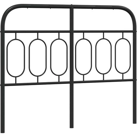 Maison Exclusive - Cabecero de repuesto de metal negro 120 cm (1/5)