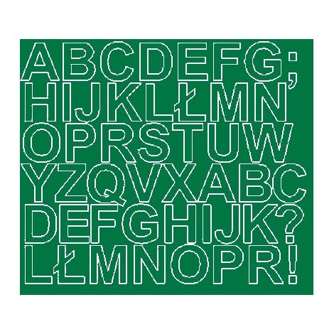 Selbstklebende Buchstabenaufkleber, 3 cm, grün matt (1/2)