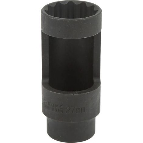 Douille d'injecteur diesel 1/2 pouces. 27 mm. 12 points en acier au chrome vanadium universel pour voitures (1/5)