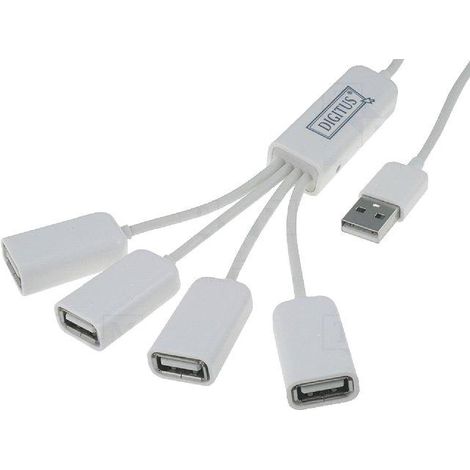 Multiprise USB 2.0 - 4 ports - 480Mbps - flexible