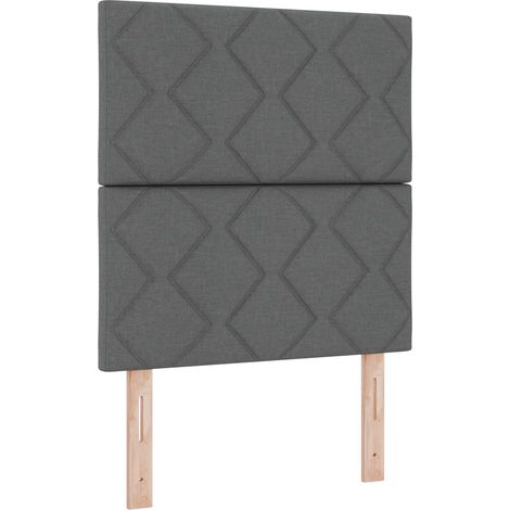 Maison Exclusive - LED Kopfteil Grau Stoff (1/5)