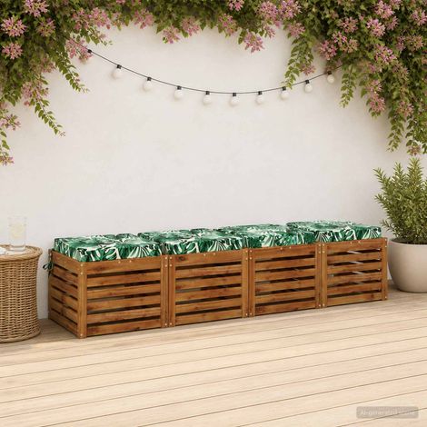 vidaXL 4-Piece Seat Cushions SOEST 4 pcs 100% Polyester Leaf Pattern (1/5)