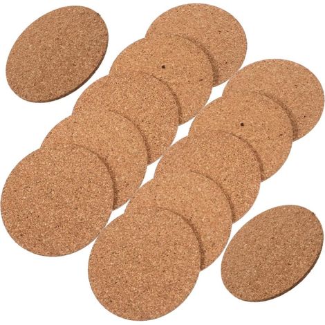 Set mit 50 runden Korkuntersetzern, hitzebeständig, Ø 9 cm, schützend und ideal für Esszimmer- oder Hoteltische (1/5)