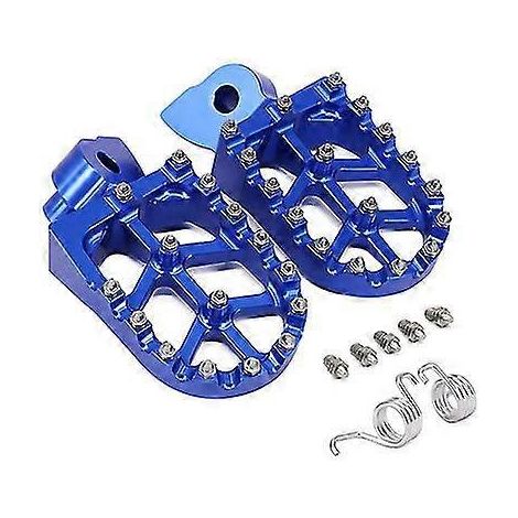 CNC-Fußrasten für Yamaha YZ85, YZ125, YZ250, YZ250F, YZF, WRF 250, 450, YZF250, WRF250, WR450F (2005–2021) – blau