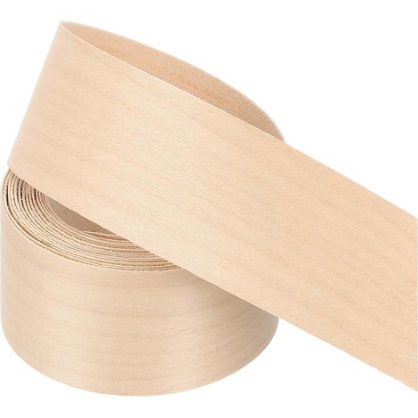 Bande de Chant 3 Mètre x 38mm, Bande Bordure Meuble Masquage de Bois Préencollé, Placage Contreplaqué Flexible Thermofusible pour Restauration Bords Meuble Étagère Panneaux, Érable (1/5)