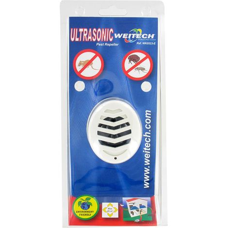 Weitech - Pest Repeller Ultrasonic - Répulsif à ultrasons contres souris, araignées, puces, tiques