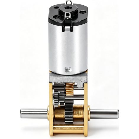 Double Shaft Gear Motor, Metal Dc 3V/6V/12V Gears Worm Motor Gear Motor Reduction in D-Shape Shaft 3Mm, for Labeling Machines, Curtains, Ovens(DC6V 150RPM)