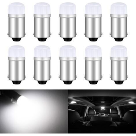 (10PCS) BA9S T11 53 T4W 64111 LED Bulb 12V, 2SMD 2835 Chips White 6000K LED Car Bulb for Glove Box Interior Light and License Plate Light (1/5)