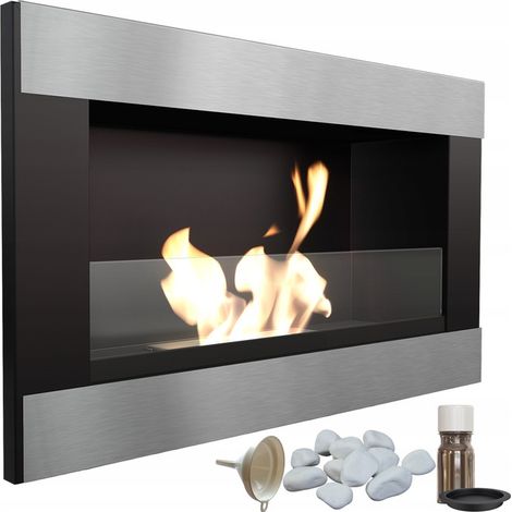 Wandkamin Bioethanol GOLF HORIZONTAL TÜV mit Verglasung GESCHENKE (1/5)