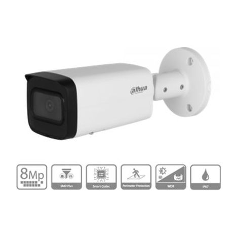 DAHUA - Bullet ottica fissa 8 mpx - IPC-HFW2841T-AS