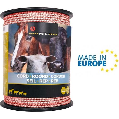 Corda Conduttrice Bianca Pro Plus 6 mm ITALFROM 400 metri per Recinzioni Elettriche (1/2)