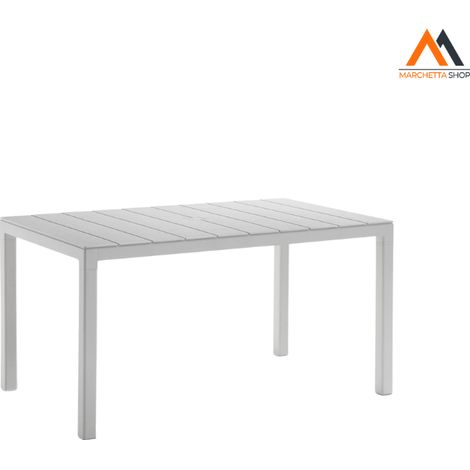TAVOLO IN POLIPROPILENE SINGOLO 'KING' cm 146x86x h.74 - bia
