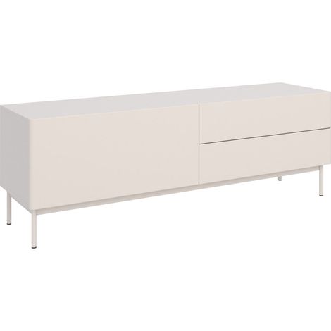 Selsey Olio - Mobile TV con un'anta a ribalta e 2 cassetti - 160 cm - cashmere (1/5)