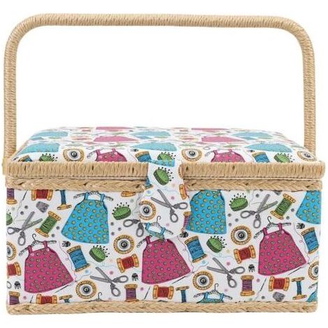 Panier extra large, bacs de rangement extra larges, paniers pour enfants, support pour projets de broderie, panier à couture, ancien bac de rangement, paniers pour enfants pour conserver le bambou,Aig (1/5)