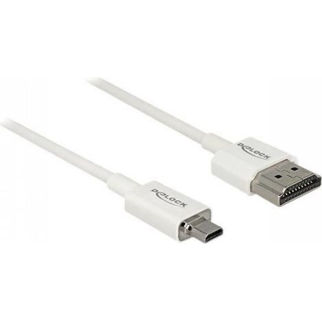 Câble HDMI Micro vers HDMI - 1,5 m - Haute Vitesse avec Ethernet - Triple Blindage - Blanc