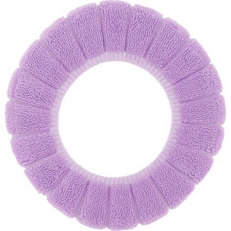 Housse de siège de toilette lavable – Violette – Coussin de WC chaud et confortable, usage universel (1/5)