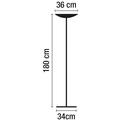 Lampadaire Led Variaglass gris métal (1/3)