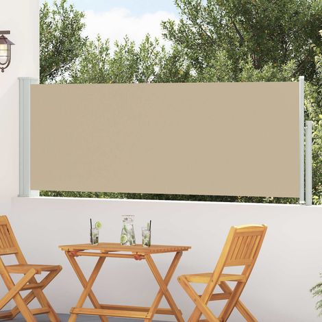 vidaXL Tenda laterale retrattile Beige 500 x 100 cm Poliestere