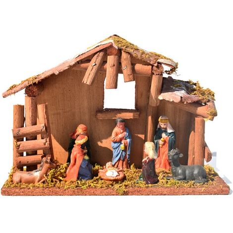 Set completo della Natività, Presepe di Natale - Set della Natività, Statuine in resina per la Natività di Natale per decorazioni natalizie, Presepe di Natale in poliresina - A (1/5)