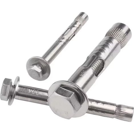 Vis d’expansion hexagonale en acier inoxydable M6x50mm (6 pièces)